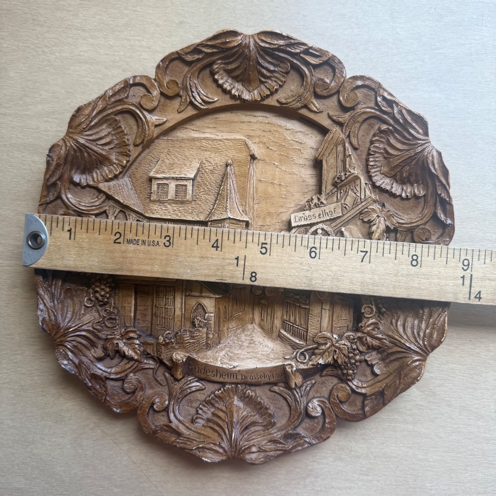 Unbranded Rudesheim Drosselgasse Wall Plaque OS Brown Excellent 3D Relief German - Picture 2 of 8